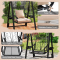 Tangkula Outdoor Patio Swing with Heavy-Duty Metal Frame