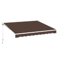 AECOJOY 13'×10' Manual Retractable Awning Sun Shade, Patio Awning Canopy