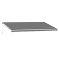 AECOJOY 12'x10' Manual Retractable Awning Sun Shade, Patio Awning Canopy