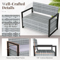 Tangkula 40 Gallon Outdoor Bench with Storage for Backyard