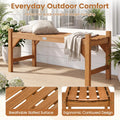 Tangkula 40” Outdoor Backless Bench for Deck Entryway Porch Indoor