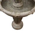 48�?h Outdoor Floor Water Fountain, 3 - Tiers Concrete Water Fountain with Submersible Electric Pump - Garden Cascading Waterfall for Yard Patio Lawn Home Decor