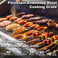 Upgraded 4 Burner BBQ Propane Gas Grill with Cast Iron Grates & Side Stove, 44,000 BTU Stainless Steel Burner Barbecue Grill for Patio, Camping, Outdoor Cooking MELLCOM