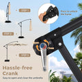 Tangkula 10ft Patio Umbrella with Base Included with 360 Degree Rotation