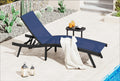 AECOJOY Outdoor Chaise Lounge, All Weather Pool Lounge Chairs Ergonomic Design (Navy, 1 PCs)