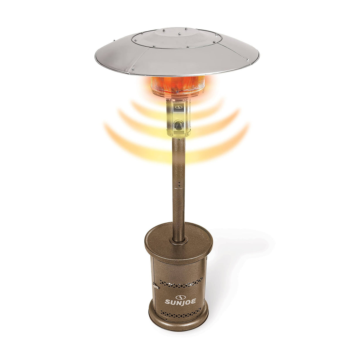Sun Joe 48,000 BTU Bronze Outdoor Propane Powered Patio Heater with Wheels